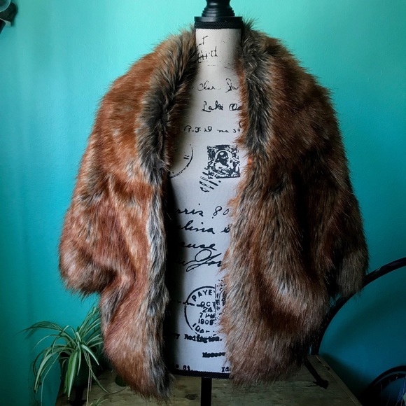 ASOS XS Faux Fur Jacket Shawl Sweater - Picture 2 of 6